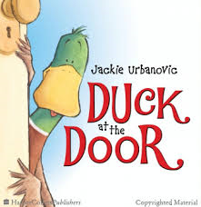 Illustrated cover to Duck at the Door