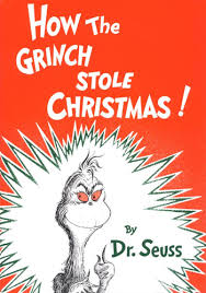 A book cover Illustration of How the Grinch Stole Christmas!